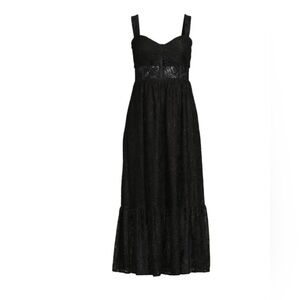 GUESS Lace Trim Midi Dress